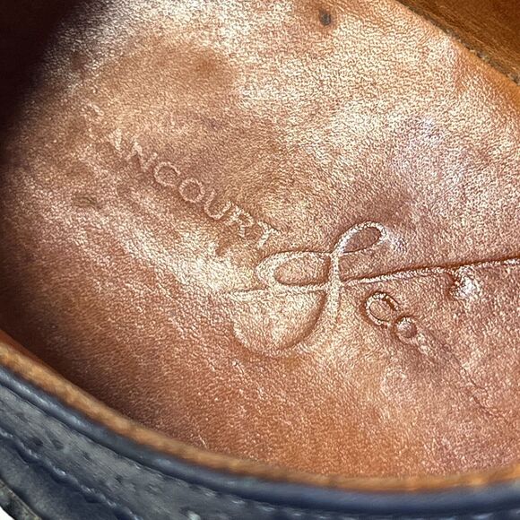 RANCOURT Shoes Mens 9.5D Oxford Leather Dress Longwing Wingtip Blue Maine USA main image 4